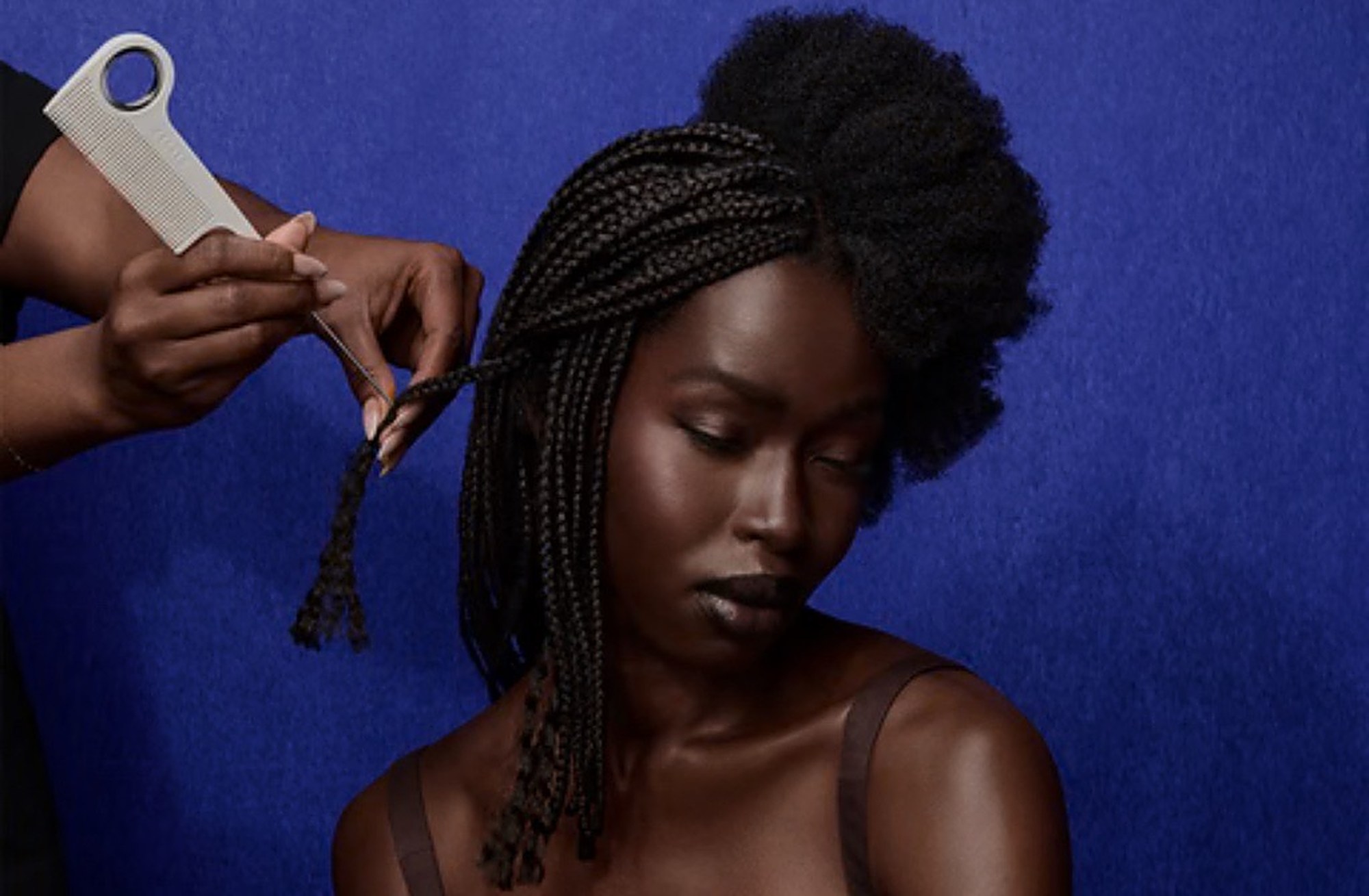 Loc styling in progress at P31 Natural Hair Care